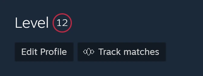 The Edit Profile button on a Steam profile with the Pulse Track matches button next to it